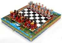 Schachspiel Inkas gegen Conquistadores